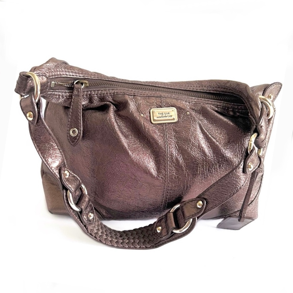 The Sak Bronze  Hobo Bag with Braided Handles